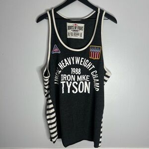 Mike Tyson Roots of Fight Bloodline Tank Top Mens XL Grey Heavyweight Champ USA